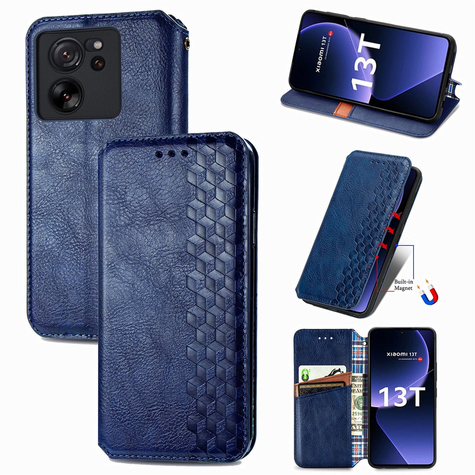 For Xiaomi 13T / 13T Pro / Redmi K60 Ultra Phone Cover Imprinted Anti-drop PU Leather Wallet Stand Case