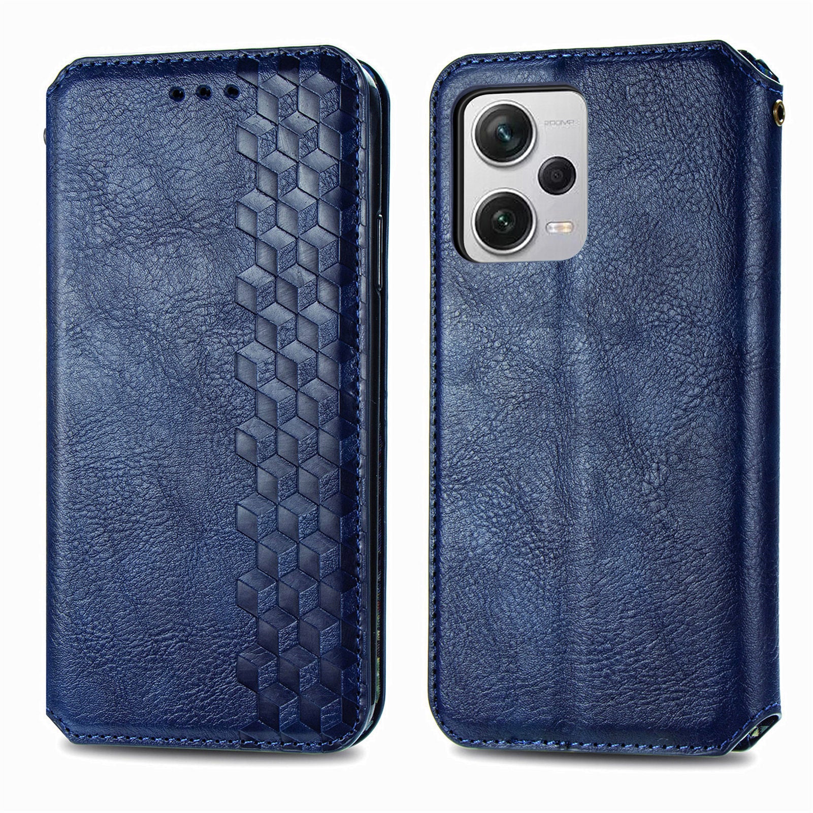For Xiaomi Redmi Note 12 Pro+ 5G Cell Phone Case Rhombus Imprint Leather Full Protection Wallet Cover