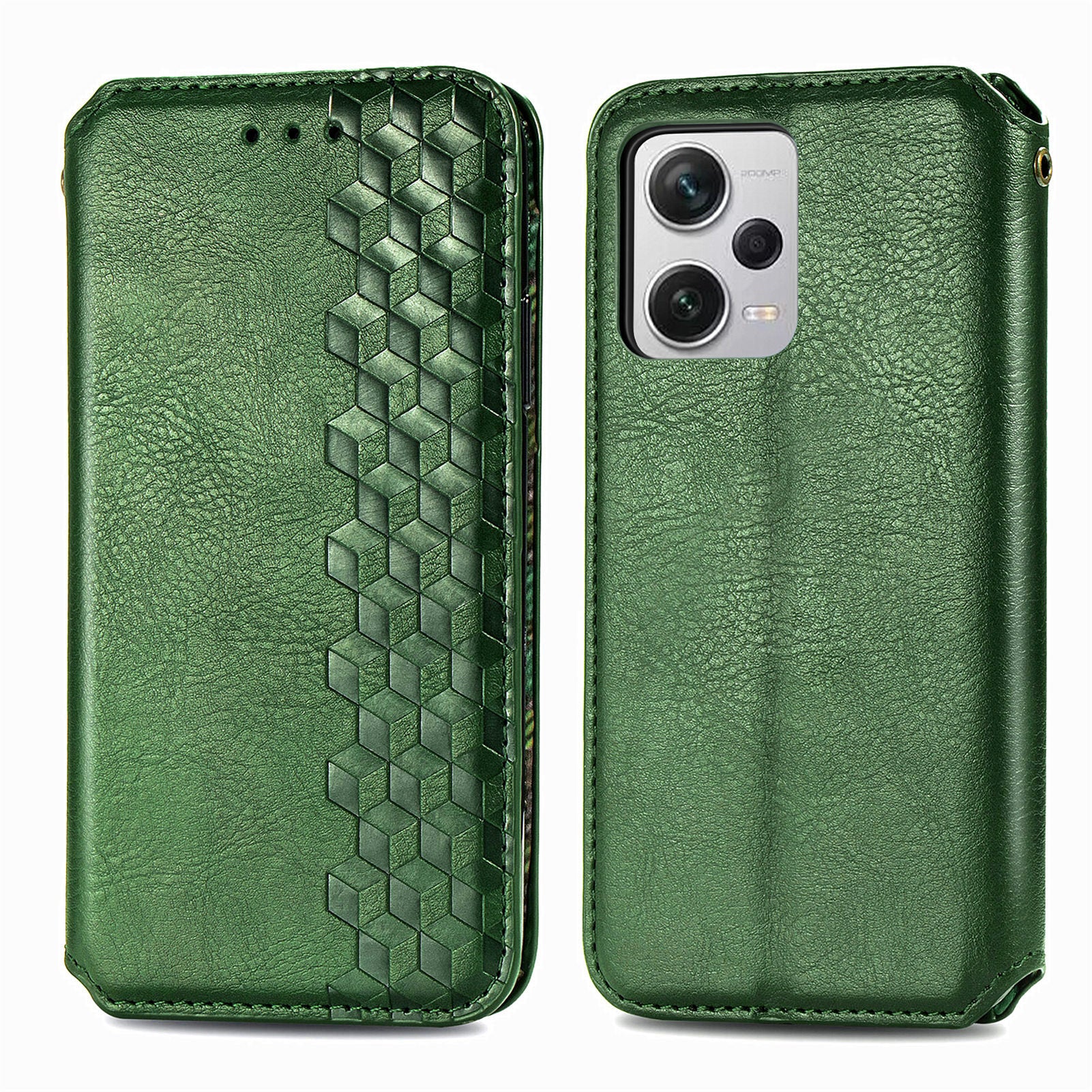 For Xiaomi Redmi Note 12 Pro+ 5G Cell Phone Case Rhombus Imprint Leather Full Protection Wallet Cover