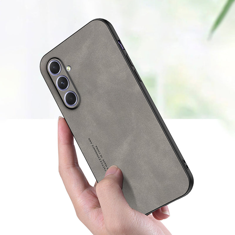 For Samsung Galaxy A34 5G Slim Case Skin-Touch TPU + PU Smartphone Case
