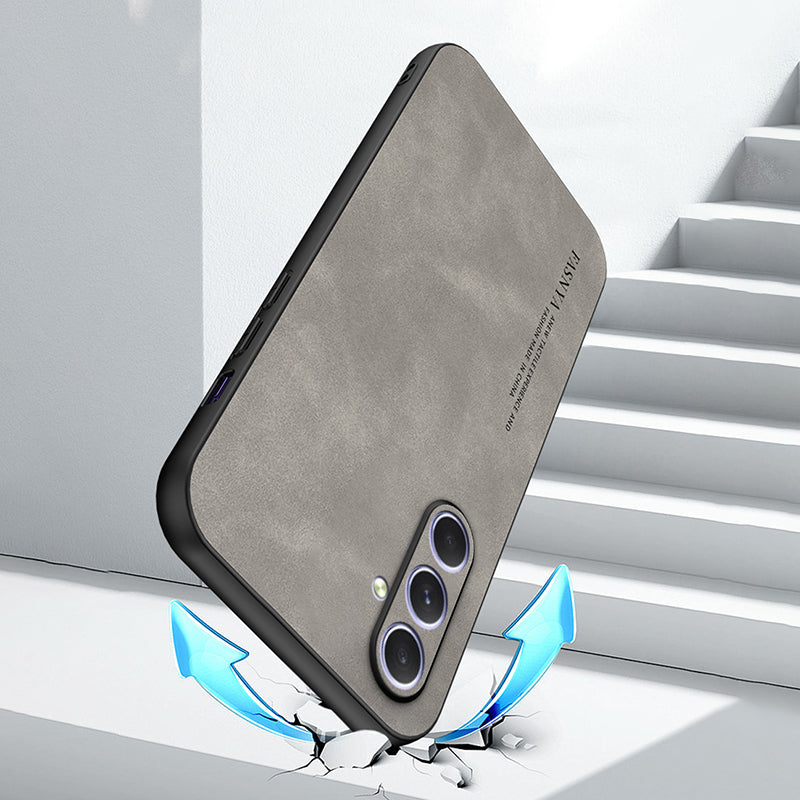 For Samsung Galaxy A34 5G Slim Case Skin-Touch TPU + PU Smartphone Case