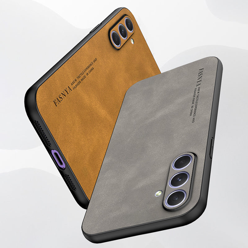 For Samsung Galaxy A34 5G Slim Case Skin-Touch TPU + PU Smartphone Case