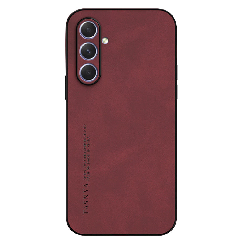 For Samsung Galaxy A34 5G Slim Case Skin-Touch TPU + PU Smartphone Case