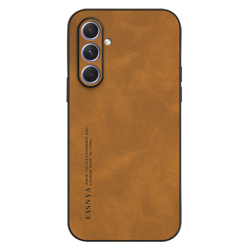 For Samsung Galaxy A34 5G Slim Case Skin-Touch TPU + PU Smartphone Case