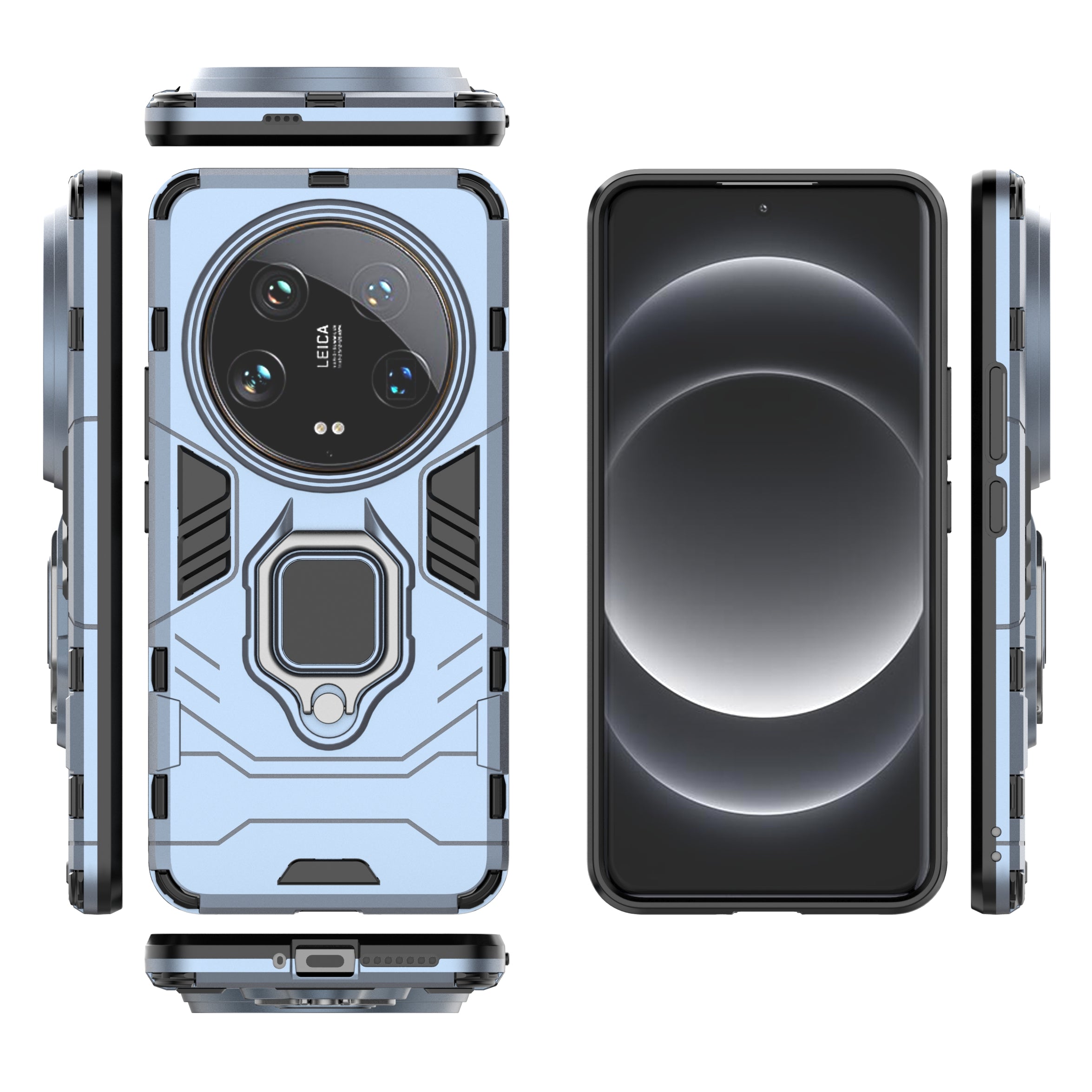 For Xiaomi 14 Ultra Case Ring Holder Kickstand PC+TPU Hybrid Phone Cover