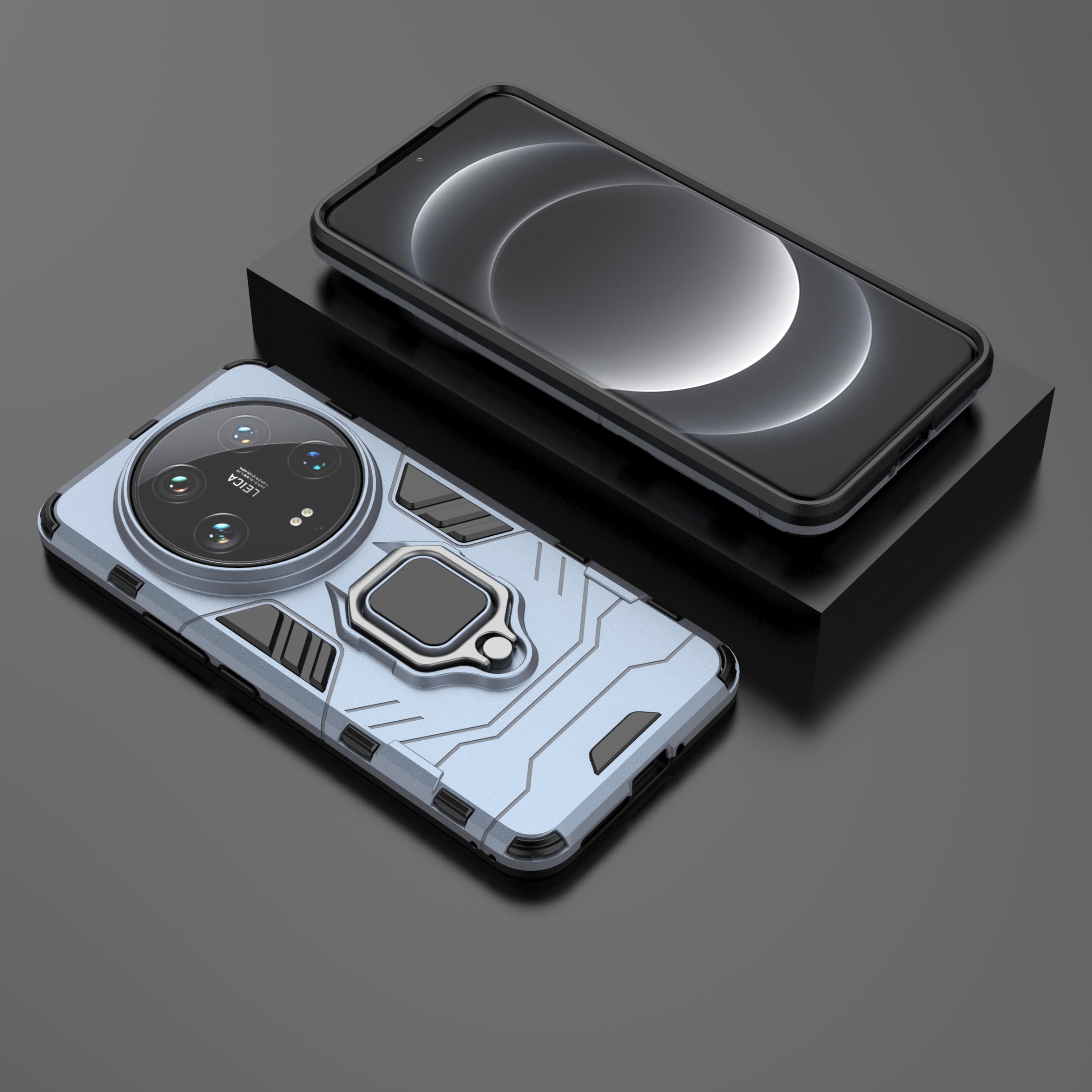 For Xiaomi 14 Ultra Case Ring Holder Kickstand PC+TPU Hybrid Phone Cover