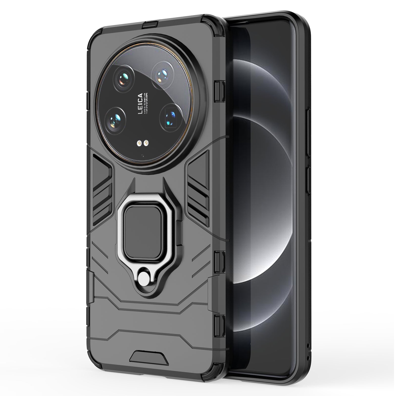 For Xiaomi 14 Ultra Case Ring Holder Kickstand PC+TPU Hybrid Phone Cover