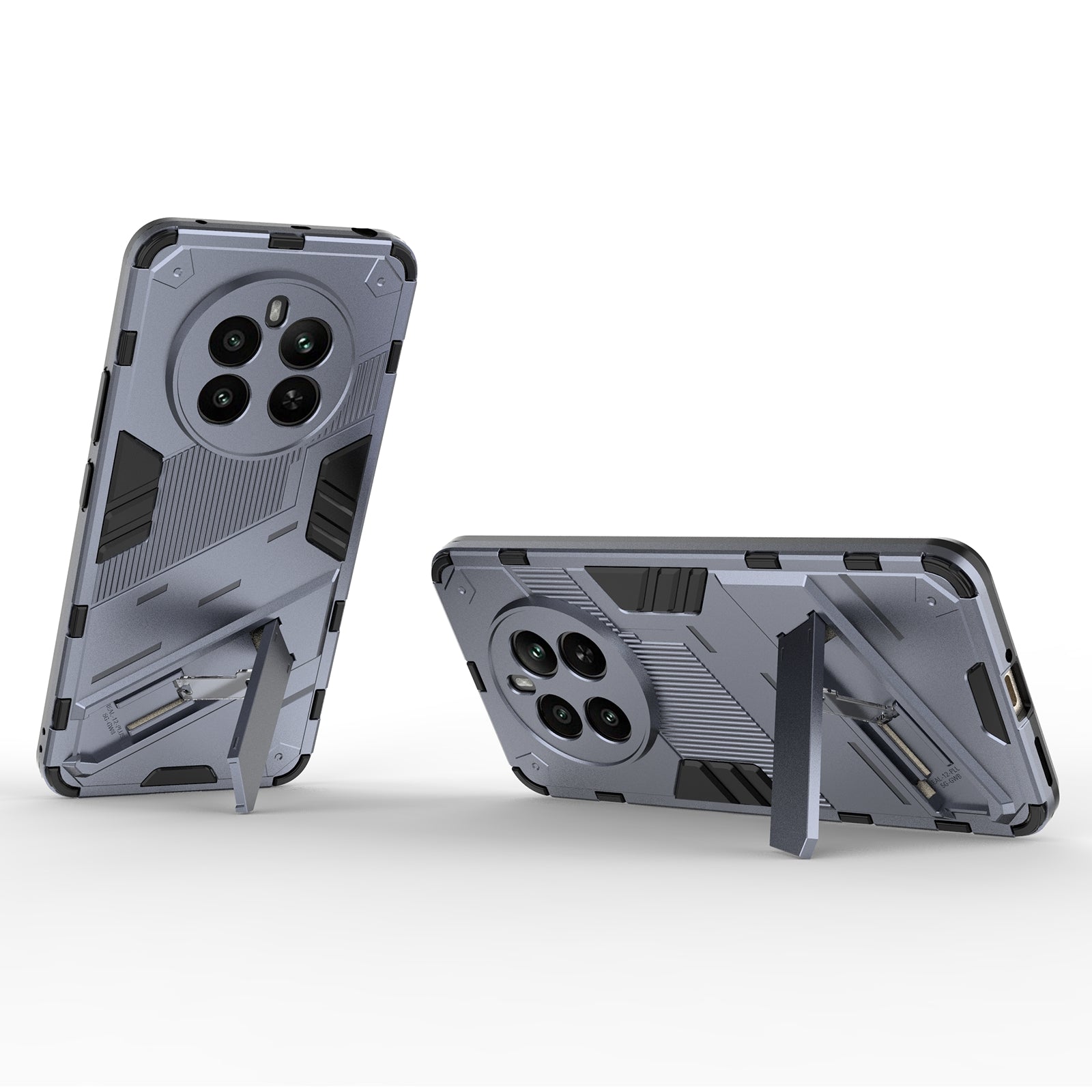 For Realme 12+ 5G Case Kickstand PC+TPU Protective Tough Phone Cover
