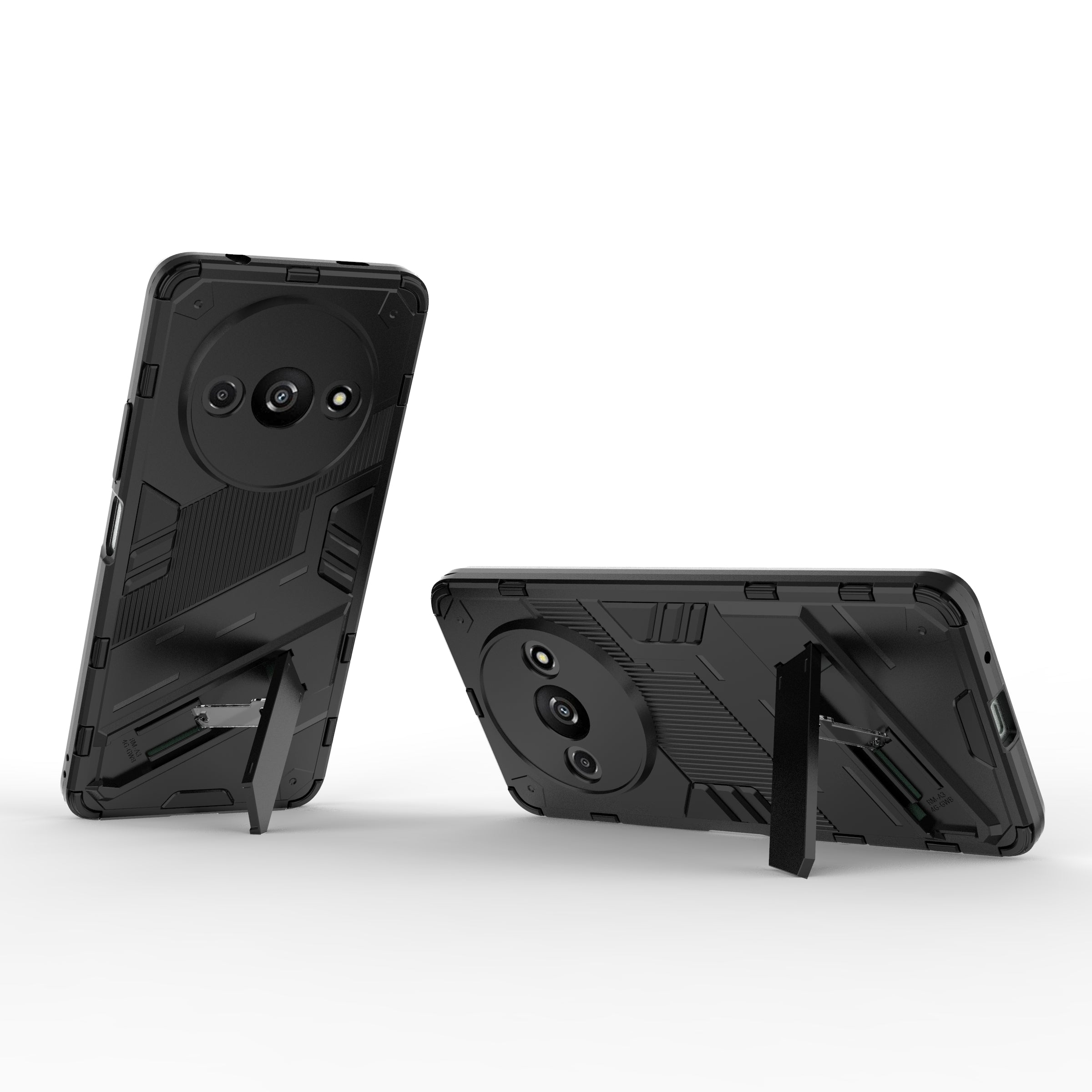 For Xiaomi Redmi A3 / Poco C61 4G Phone Cover PC+TPU Dual-Layer Protection Case Built-in Kickstand