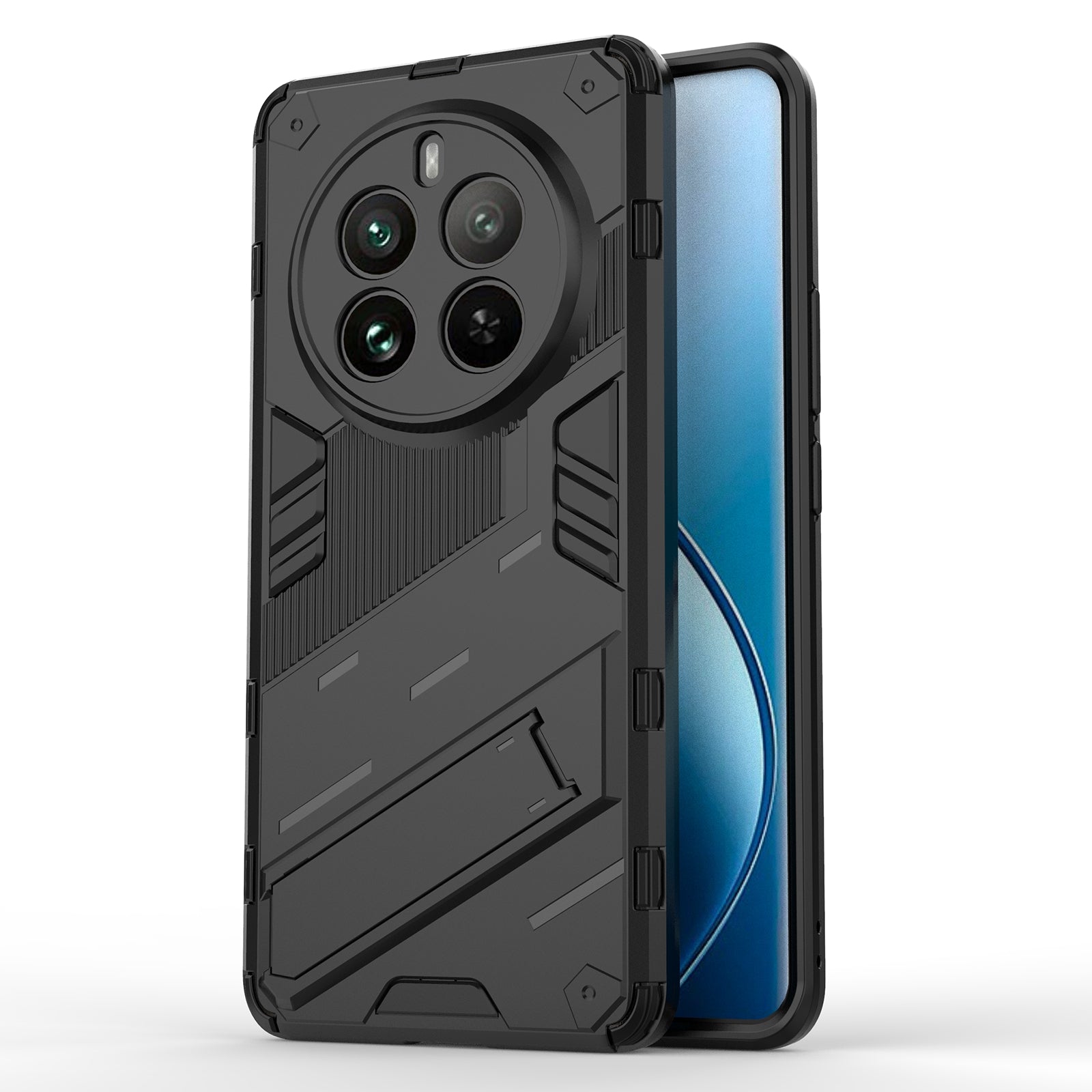 For Realme 12 Pro 5G / 12 Pro+ 5G Case PC+TPU Shockproof Armor Phone Cover with Kickstand