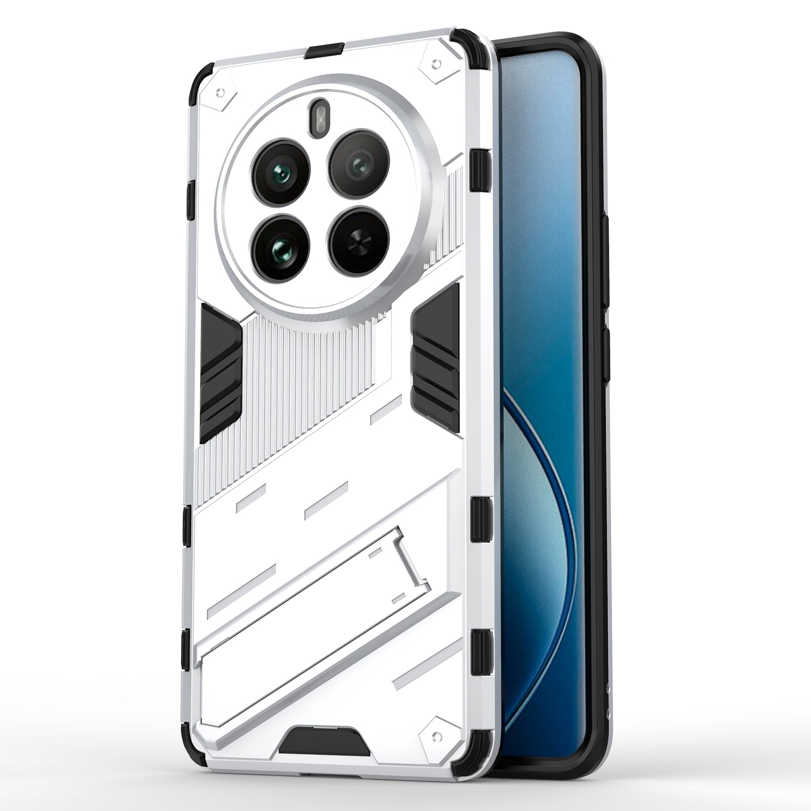 For Realme 12 Pro 5G / 12 Pro+ 5G Case PC+TPU Shockproof Armor Phone Cover with Kickstand