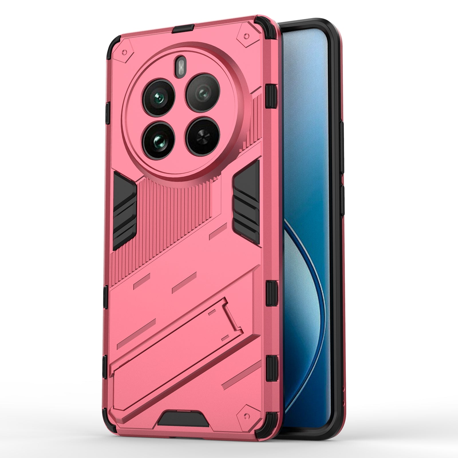 For Realme 12 Pro 5G / 12 Pro+ 5G Case PC+TPU Shockproof Armor Phone Cover with Kickstand