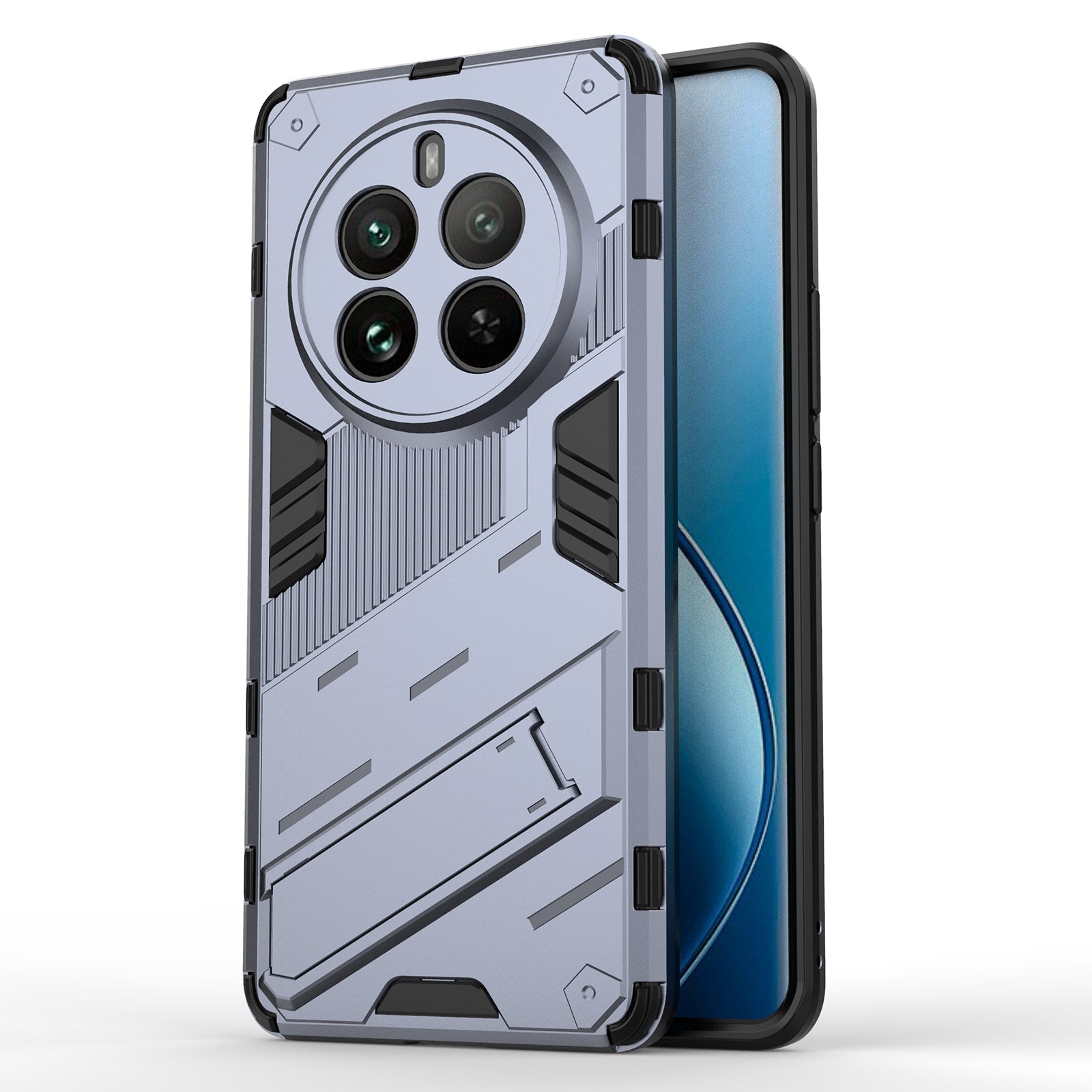 For Realme 12 Pro 5G / 12 Pro+ 5G Case PC+TPU Shockproof Armor Phone Cover with Kickstand