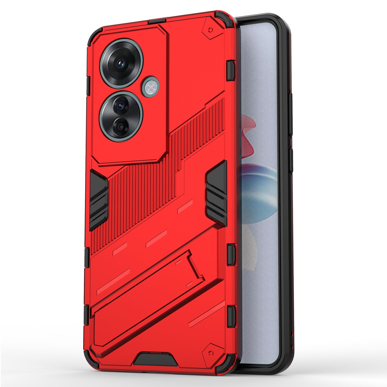For Oppo Reno11 F 5G Kickstand Case PC+TPU Shockproof Hybrid Phone Cover