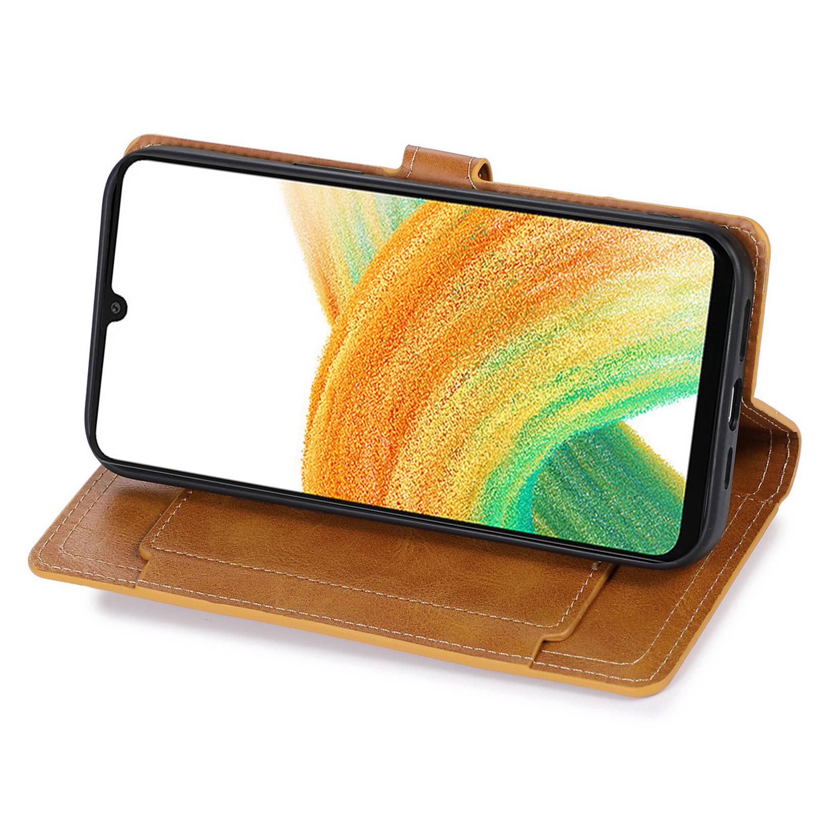 For Samsung Galaxy A35 5G Wallet Case Zipper PU Leather Stand Phone Cover