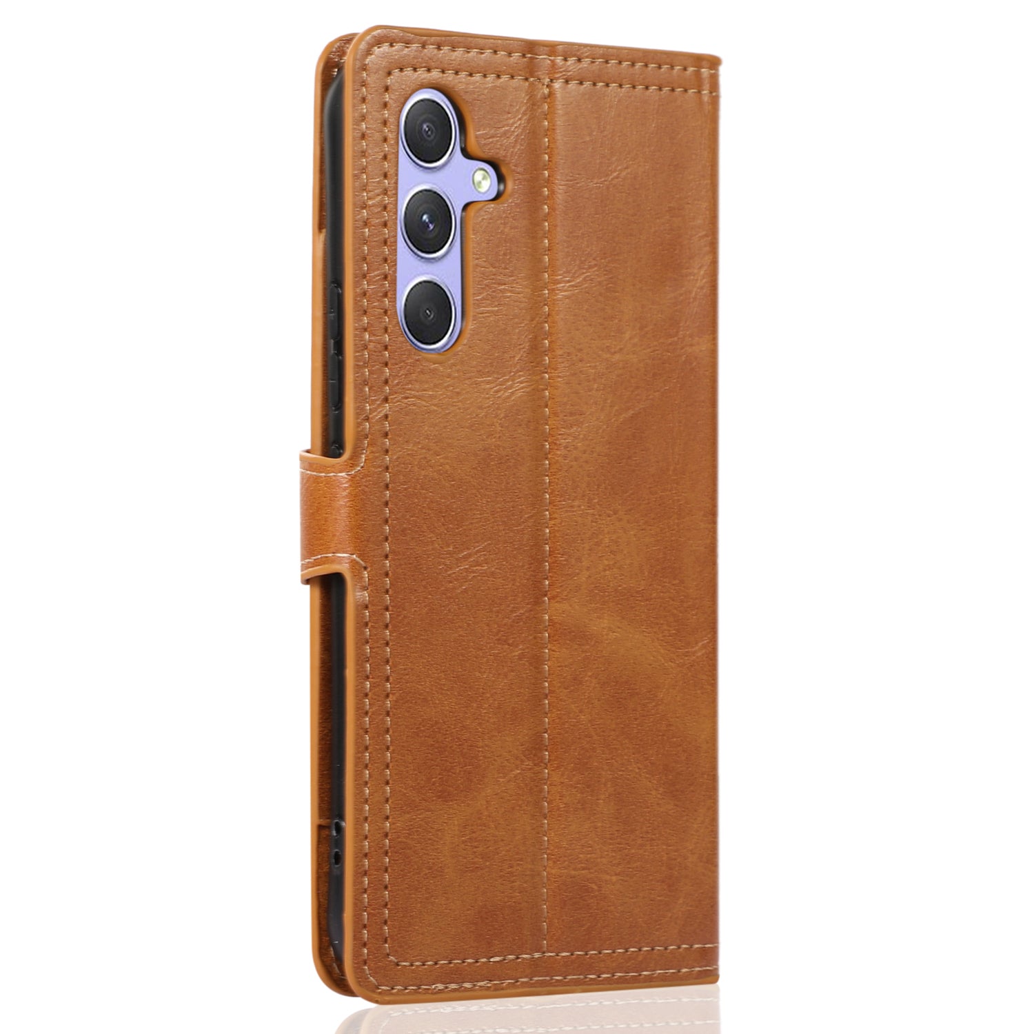 For Samsung Galaxy A35 5G Wallet Case Zipper PU Leather Stand Phone Cover