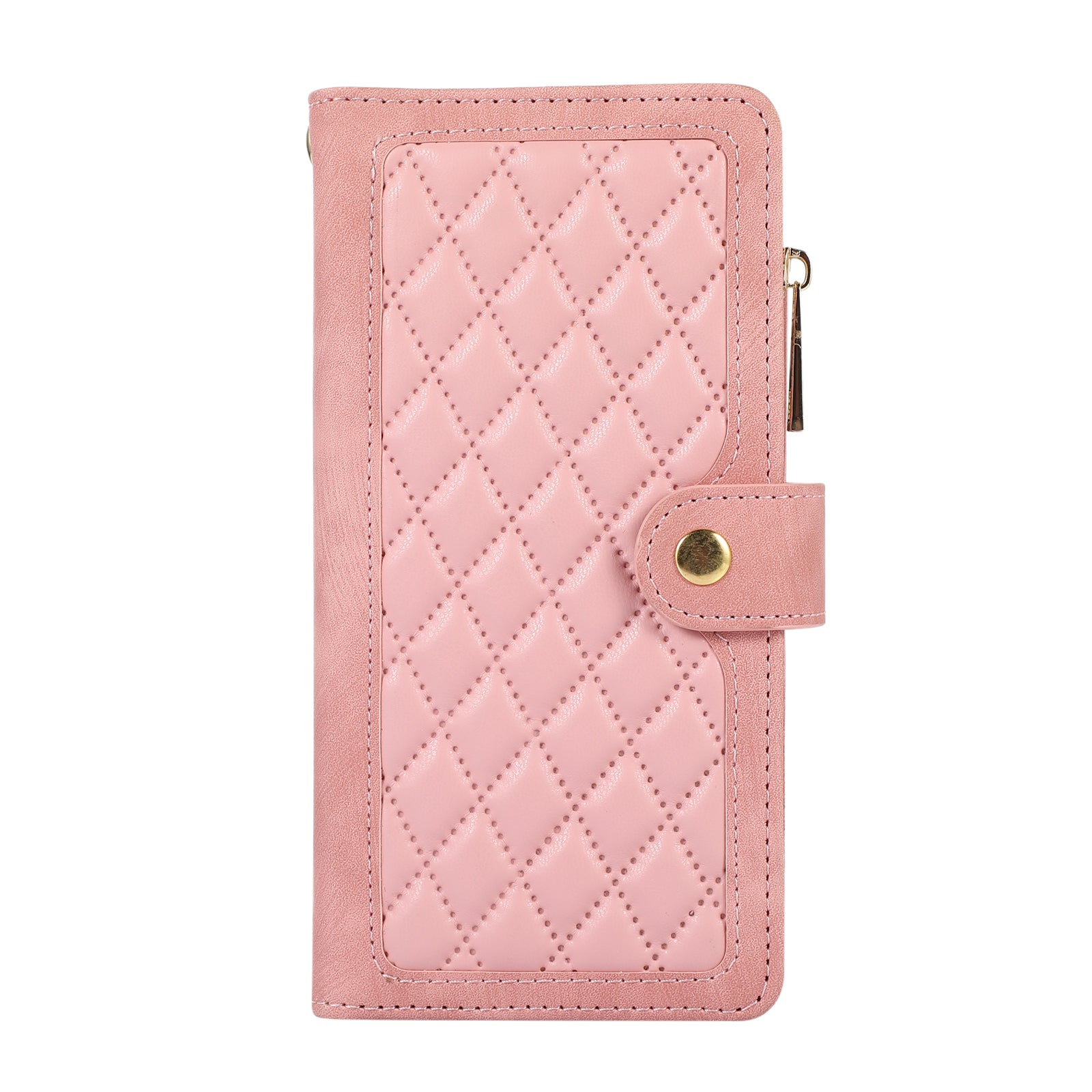 For Samsung Galaxy A15 4G / 5G Case Leather Zipper Pocket Wallet Phone Cover with Wrist Strap