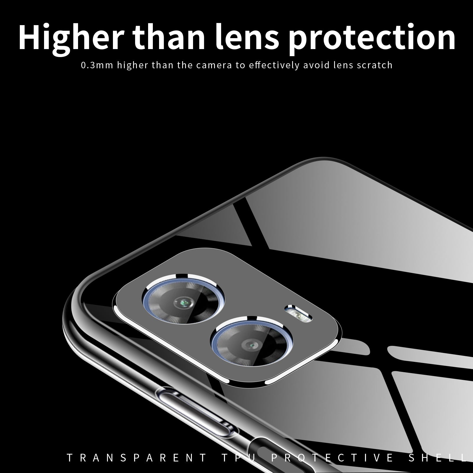 MOFI For Motorola Moto G34 5G Case Crystal Clear TPU Protective Phone Cover