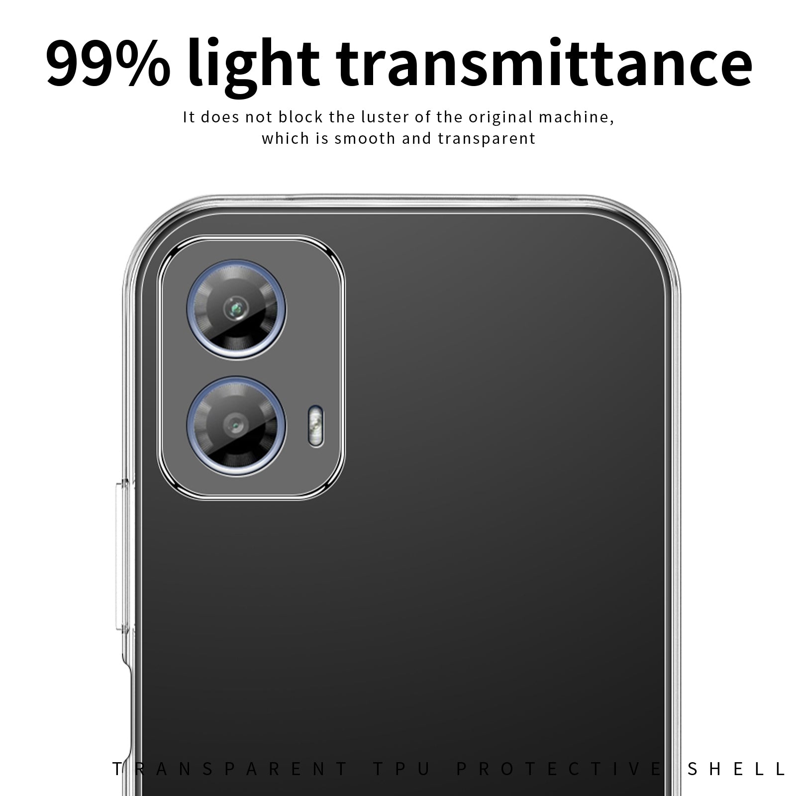 MOFI For Motorola Moto G34 5G Case Crystal Clear TPU Protective Phone Cover