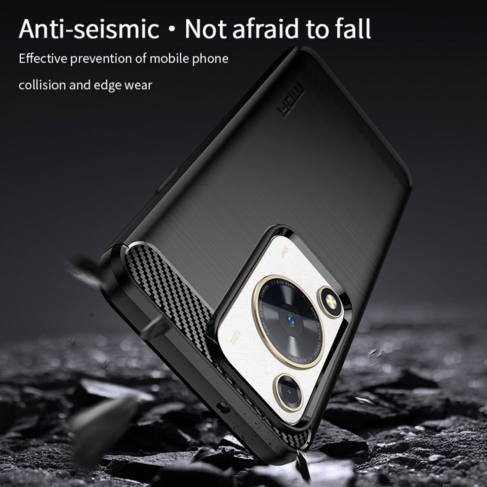 MOFI JK TPU Series-1 For Huawei nova Y72 4G / Enjoy 70 Phone Case TPU Carbon Fiber Texture Cover