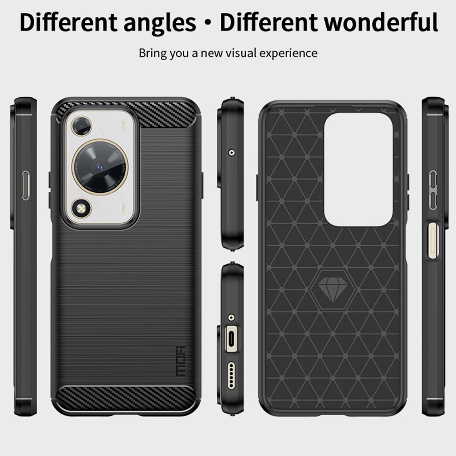 MOFI JK TPU Series-1 For Huawei nova Y72 4G / Enjoy 70 Phone Case TPU Carbon Fiber Texture Cover