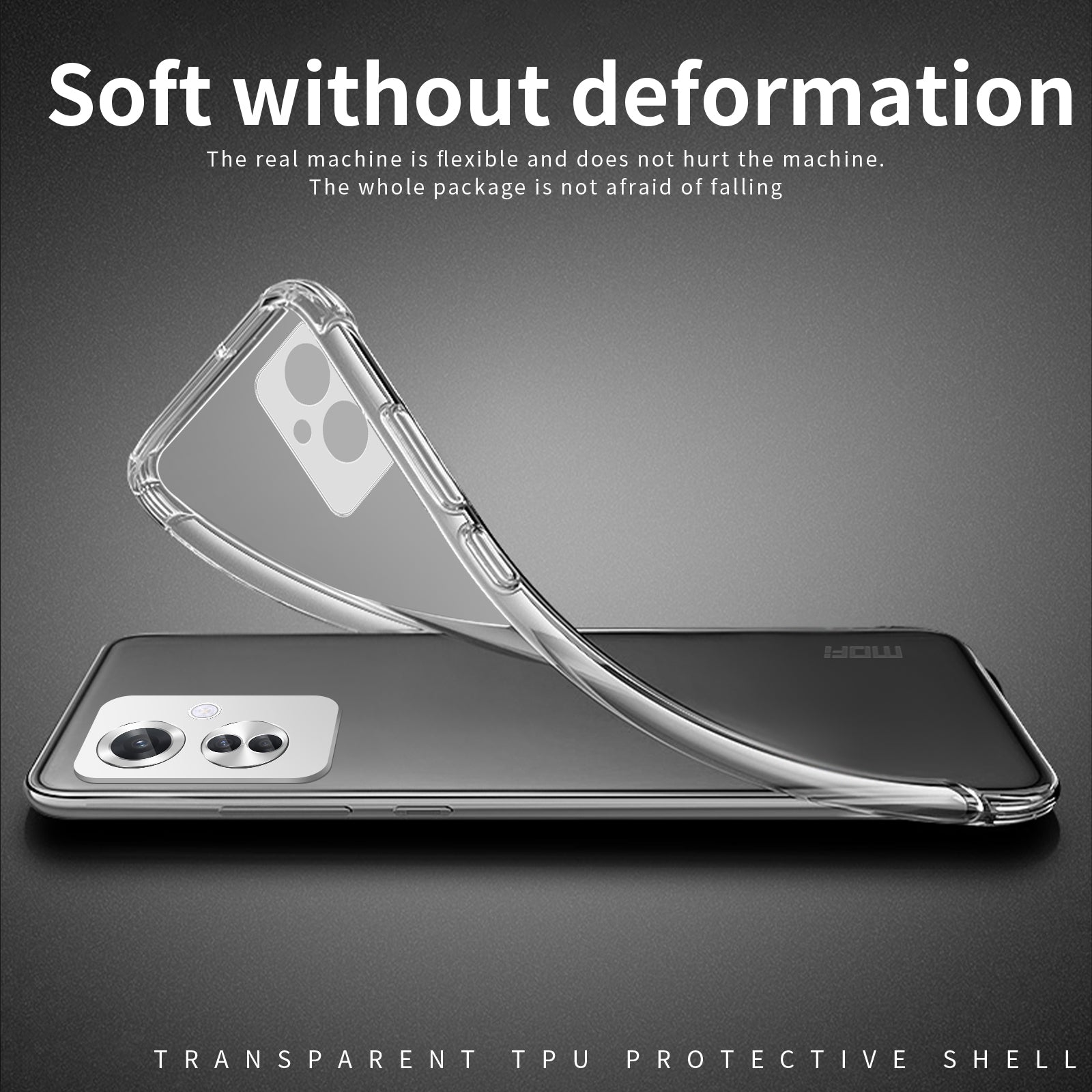 MOFI For Oppo Reno11 F 5G Case Flexible TPU Transparent Phone Cover
