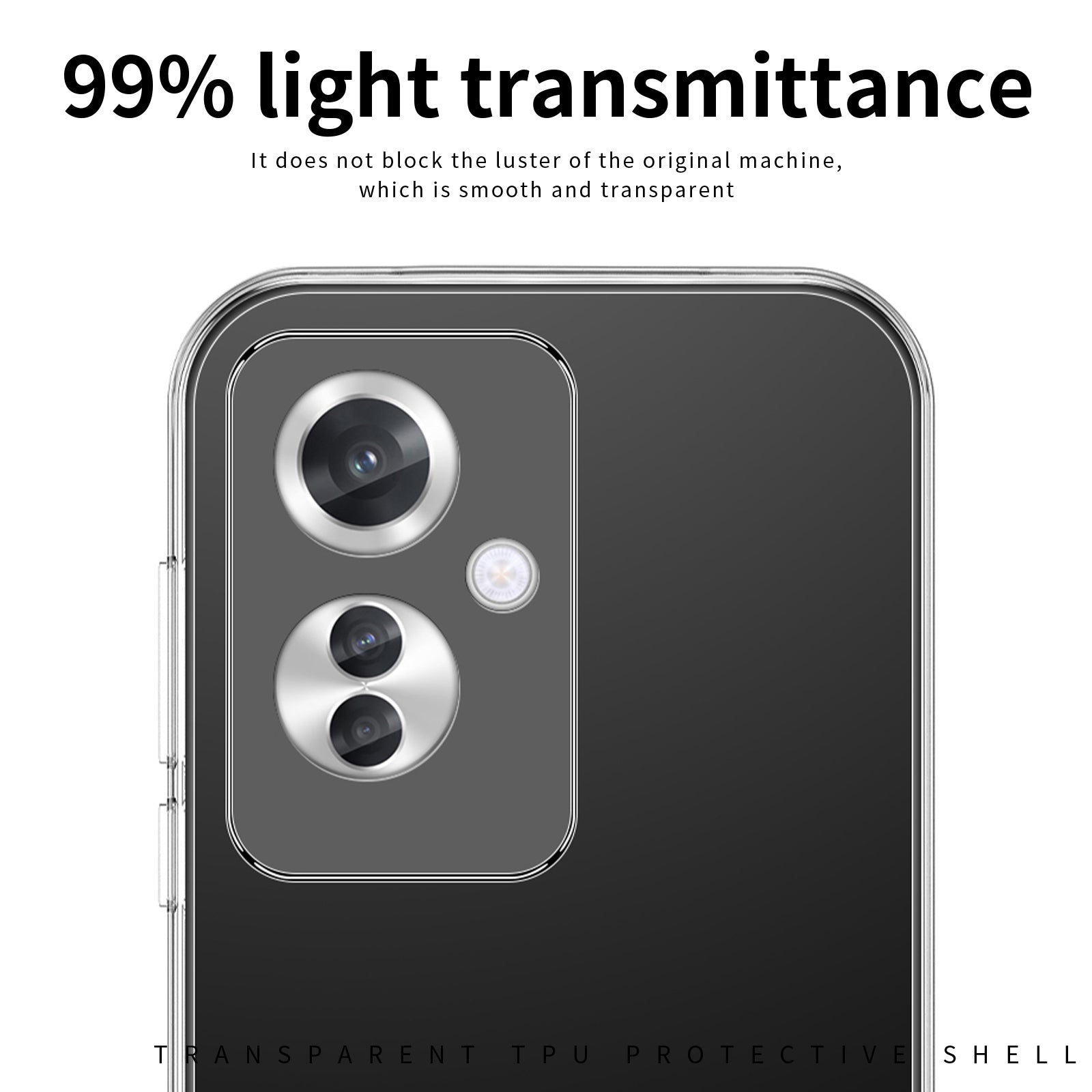 MOFI For Oppo Reno11 F 5G Case Flexible TPU Transparent Phone Cover