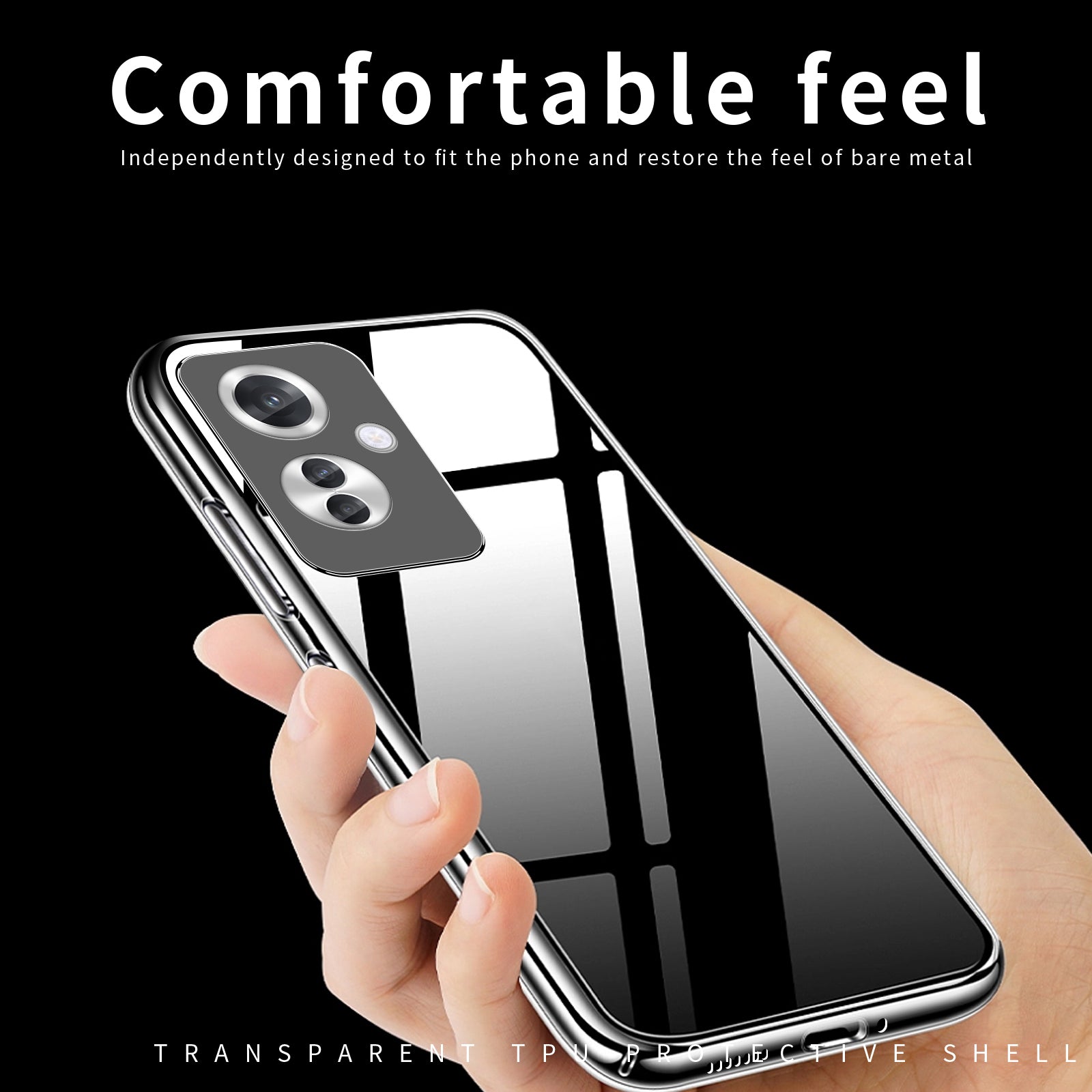 MOFI For Oppo Reno11 F 5G Case Flexible TPU Transparent Phone Cover