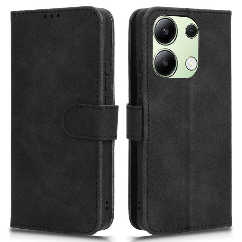 For Xiaomi Redmi Note 13 4G Case Skin-Touch Leather Flip Stand Phone Protective Cover