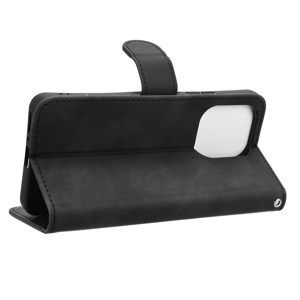 For Xiaomi Redmi Note 13 4G Case Skin-Touch Leather Flip Stand Phone Protective Cover