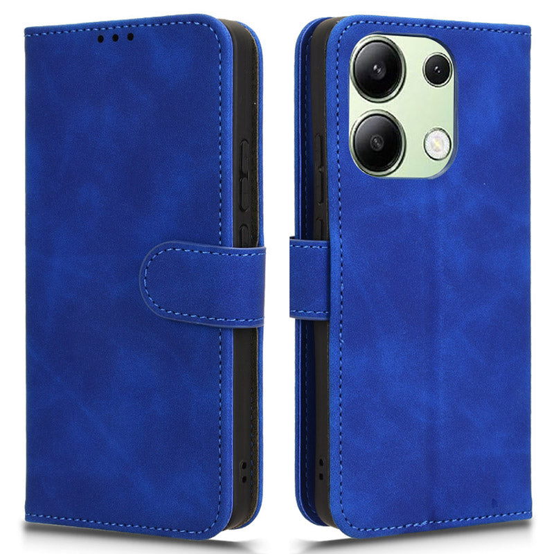 For Xiaomi Redmi Note 13 4G Case Skin-Touch Leather Flip Stand Phone Protective Cover
