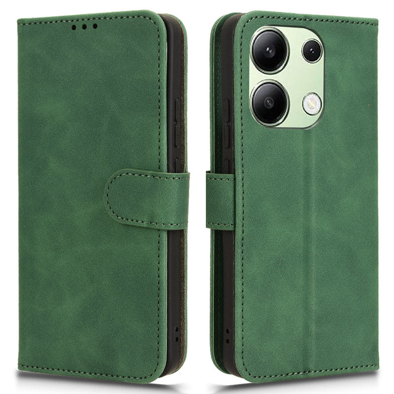 For Xiaomi Redmi Note 13 4G Case Skin-Touch Leather Flip Stand Phone Protective Cover