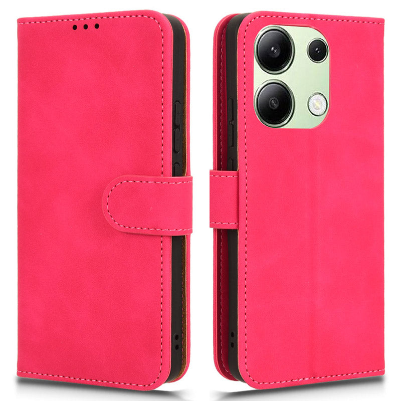 For Xiaomi Redmi Note 13 4G Case Skin-Touch Leather Flip Stand Phone Protective Cover