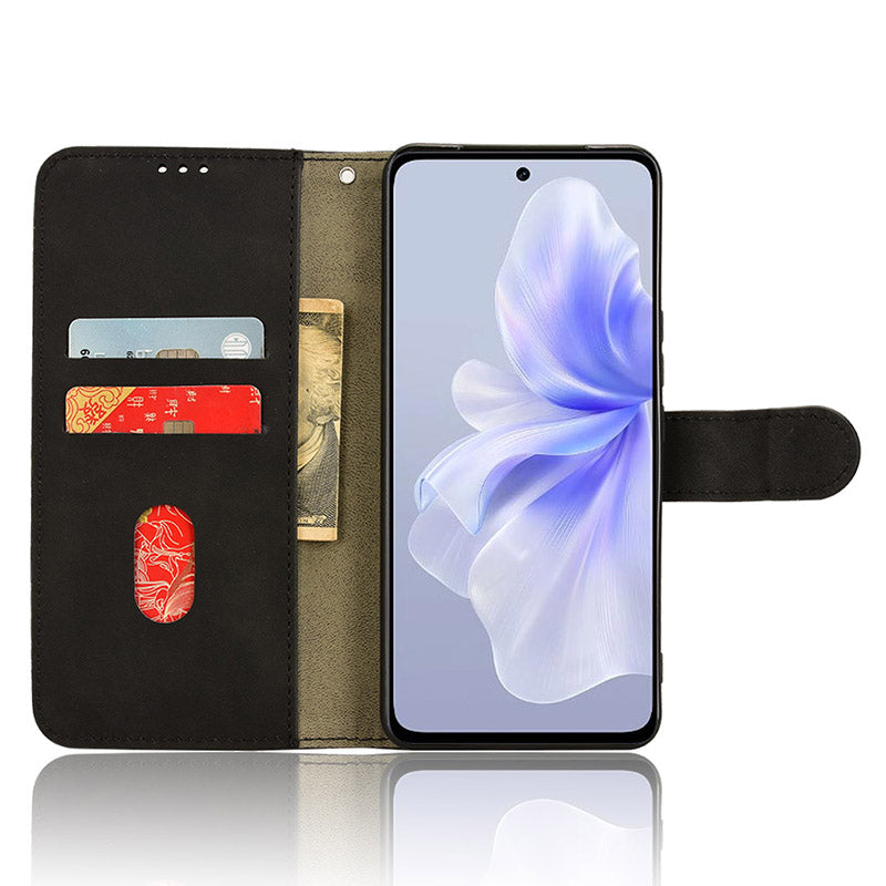 For vivo S18e 5G Leather Case Skin-Touch Wallet Phone Cover