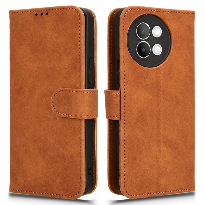For vivo S18e 5G Leather Case Skin-Touch Wallet Phone Cover