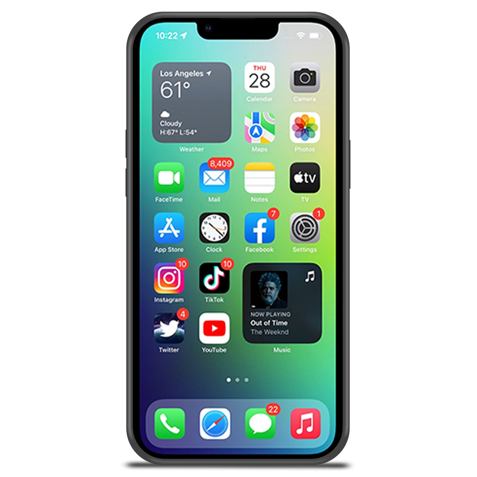 For iPhone 13 Case Card Slots Leather + TPU Phone Cover with Kickstand
