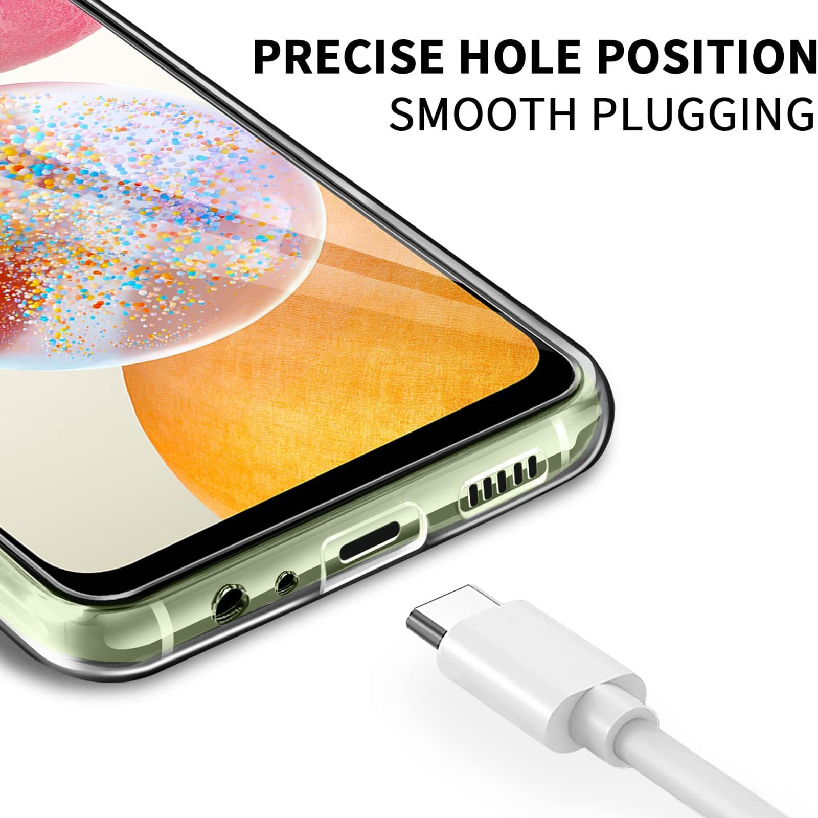 Clear Case for Samsung Galaxy A05s 4G Shell Soft TPU Phone Cover with 3Pcs 2.5D Tempered Glass Film