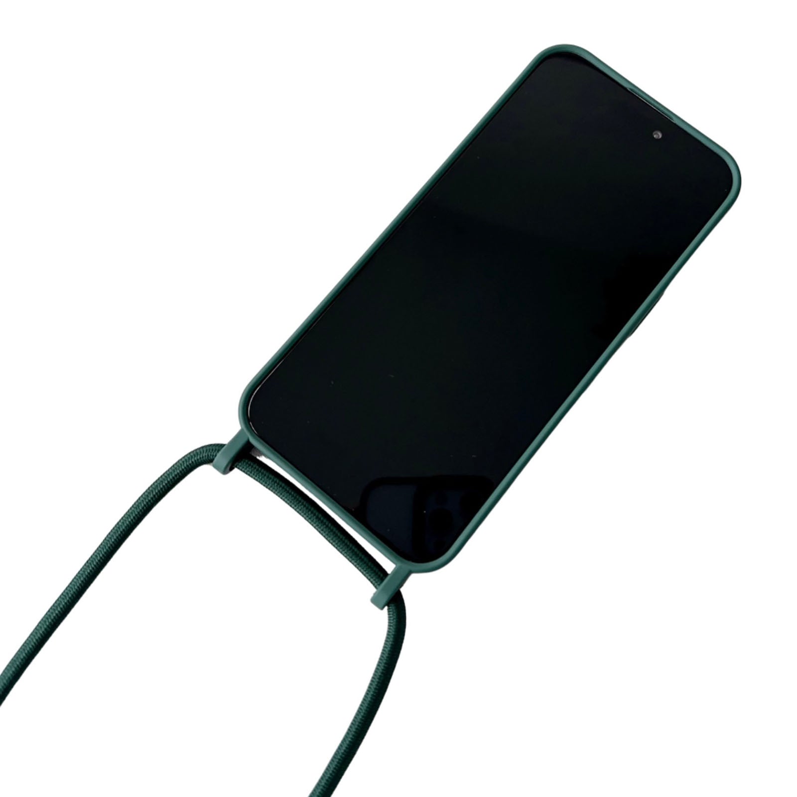 For iPhone 13 Pro Crossbody Lanyard Case Liquid Silicone Protective Phone Cover