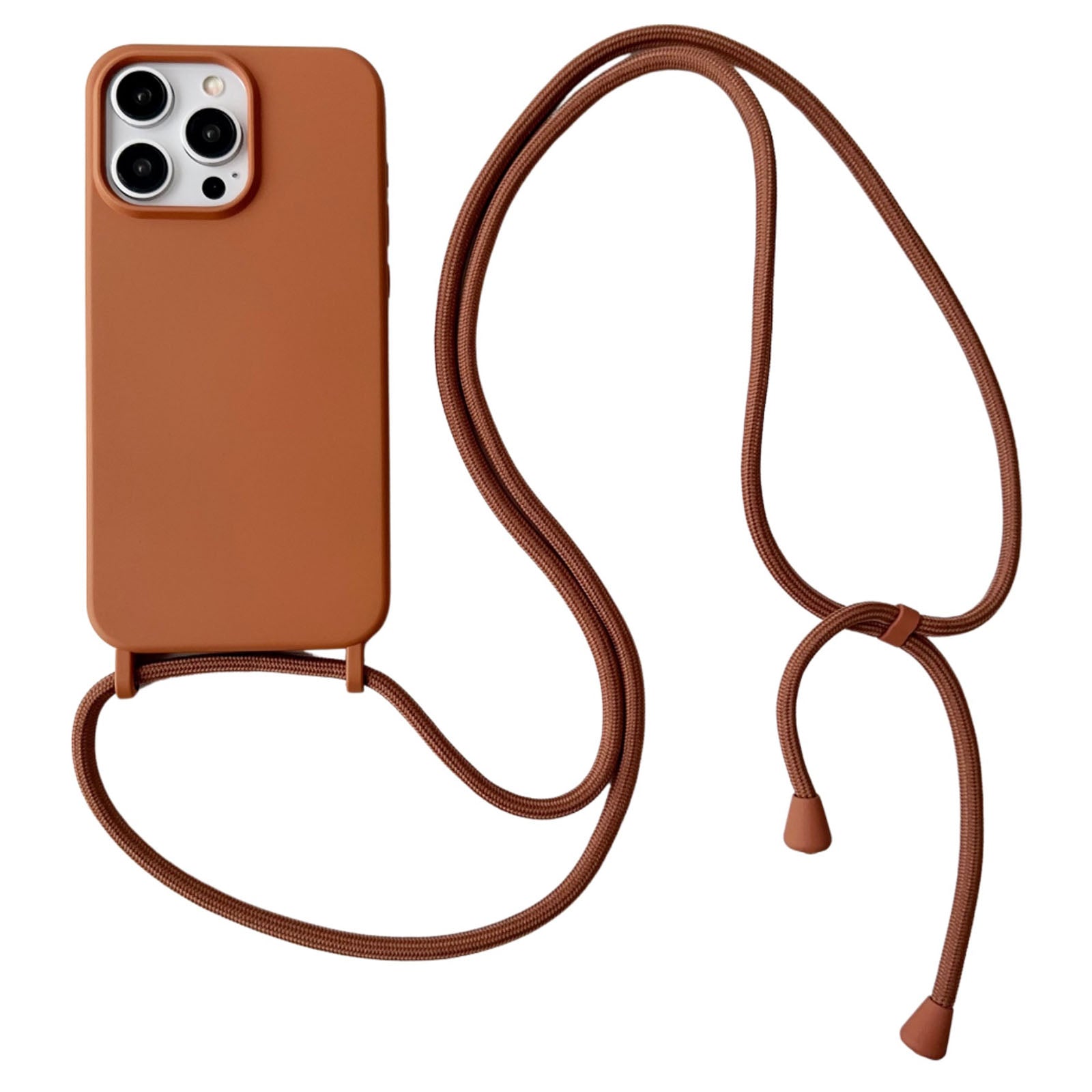 For iPhone 13 Pro Crossbody Lanyard Case Liquid Silicone Protective Phone Cover
