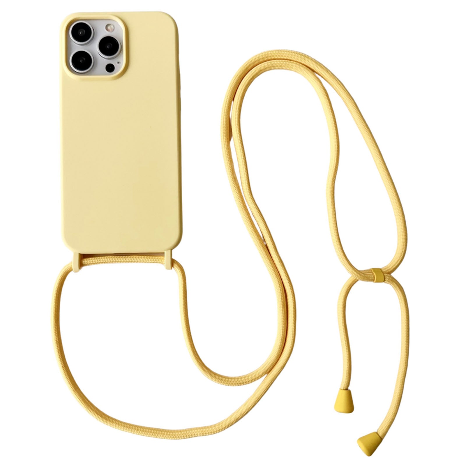 For iPhone 13 Pro Crossbody Lanyard Case Liquid Silicone Protective Phone Cover