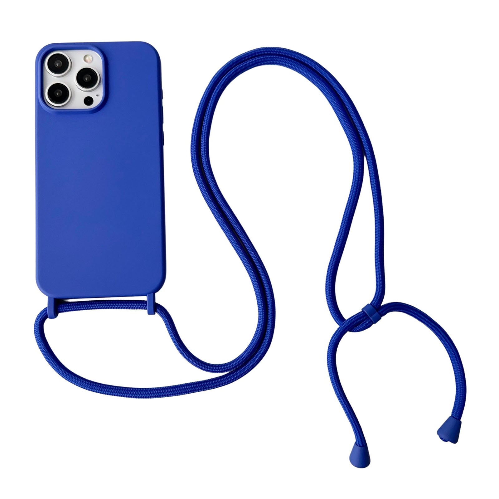 For iPhone 13 Pro Max Liquid Silicone Phone Case with Neck Strap Slim Fit Shockproof Cover