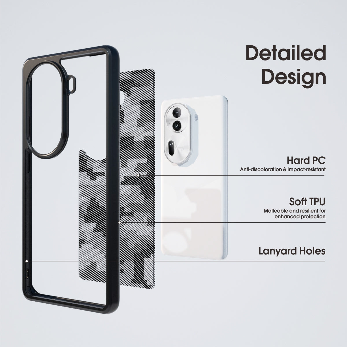 IBMRS For Oppo Reno11 Pro 5G (Global) Case TPU+PC Dual Layer Protective Phone Cover