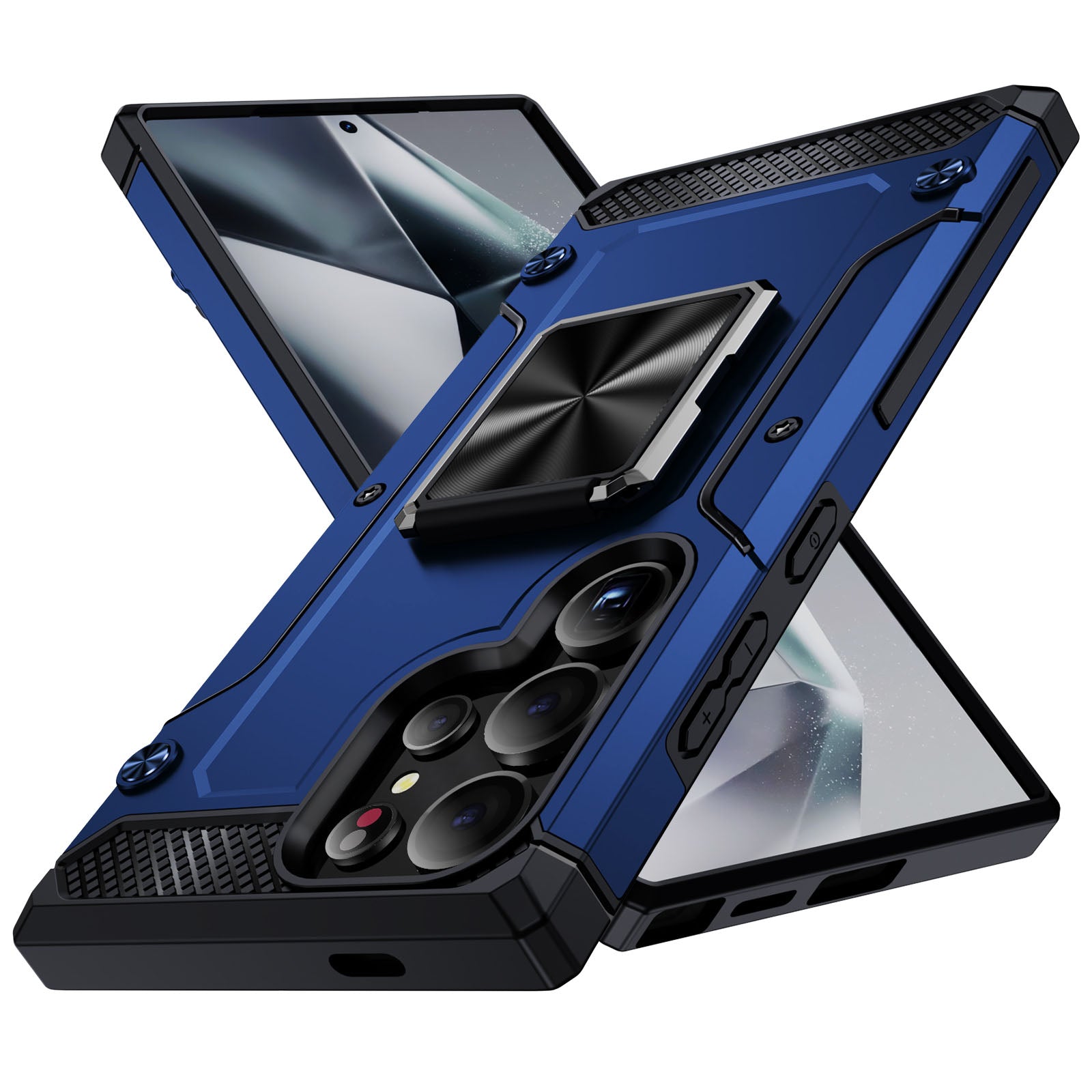 For Samsung Galaxy S24 Ultra Case PC+TPU Armor Shockproof Phone Cover Built-in Kickstand