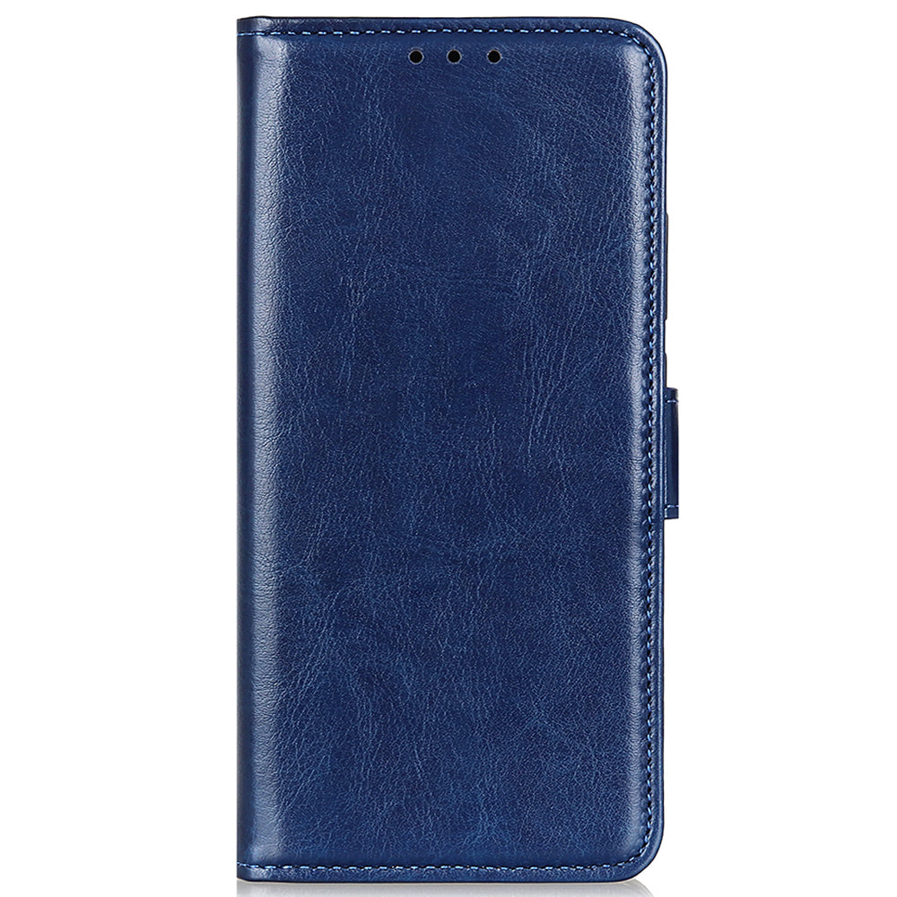 For Motorola Moto G34 5G Case Crazy Horse Texture PU Leather Phone Cover with Card Slots
