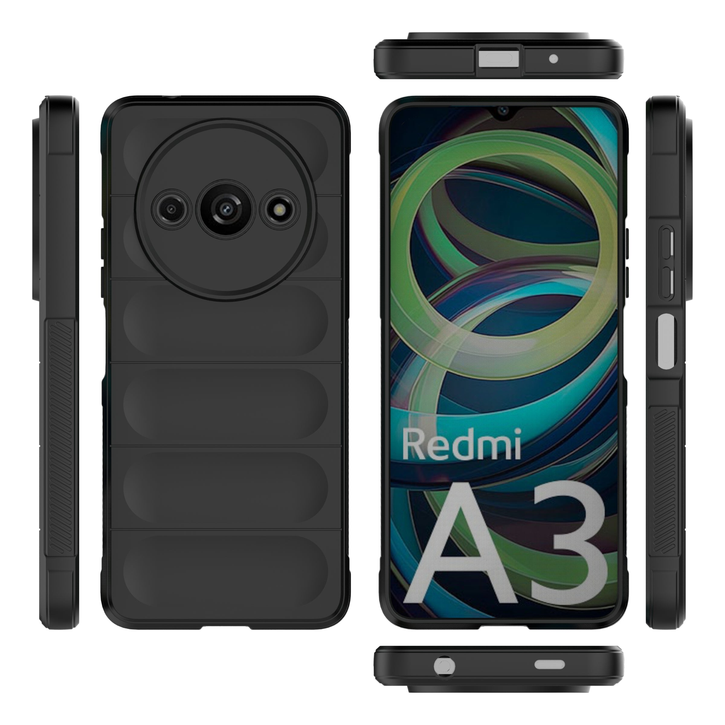 For Xiaomi Redmi A3 / Poco C61 4G Phone Protective Cover TPU Anti-slip Rugged Back Case