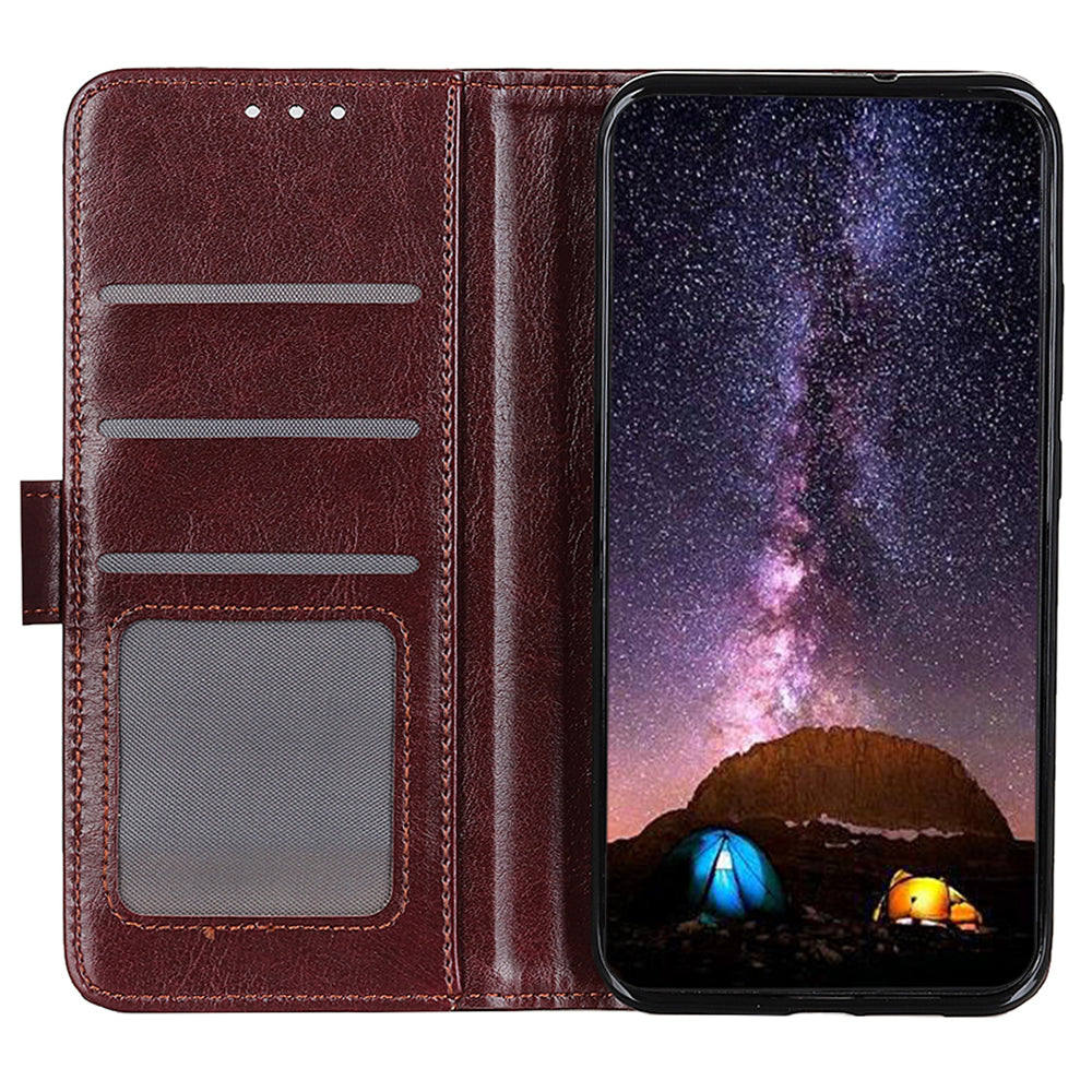 For vivo S18 5G Case PU Leather Crazy Horse Texture Wallet Dust-proof Phone Cover