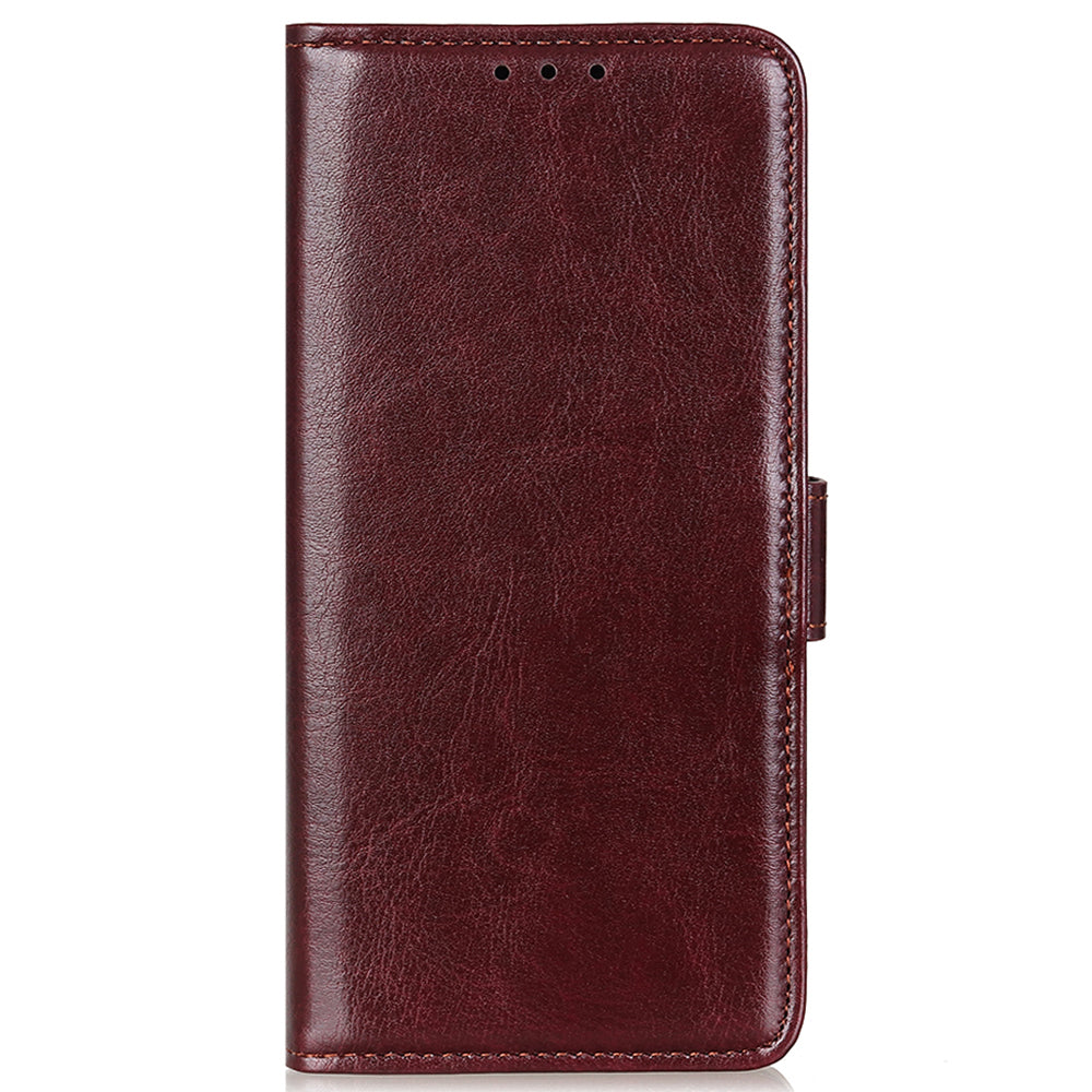 For vivo S18 5G Case PU Leather Crazy Horse Texture Wallet Dust-proof Phone Cover