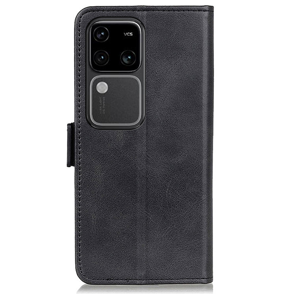 For vivo S18 5G Case PU Leather Card Slots Dual Magnetic Clasps Phone Cover