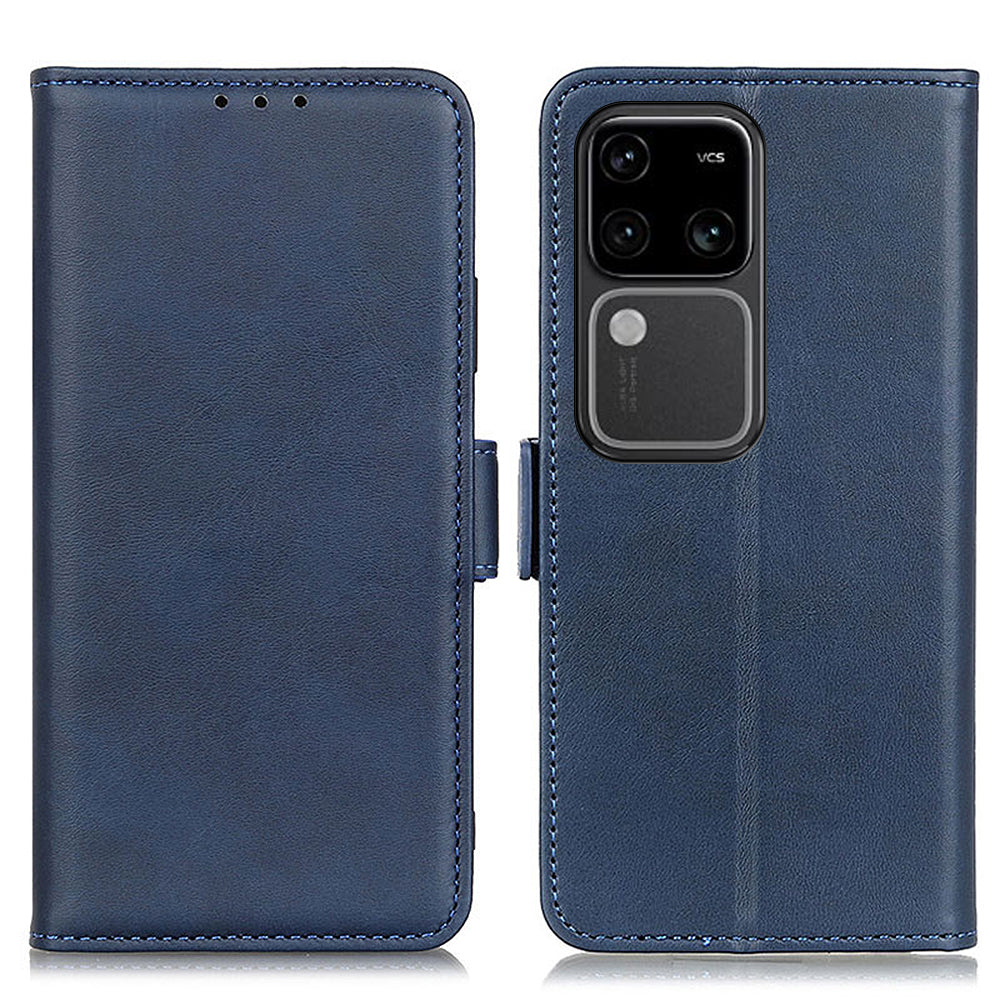For vivo S18 5G Case PU Leather Card Slots Dual Magnetic Clasps Phone Cover
