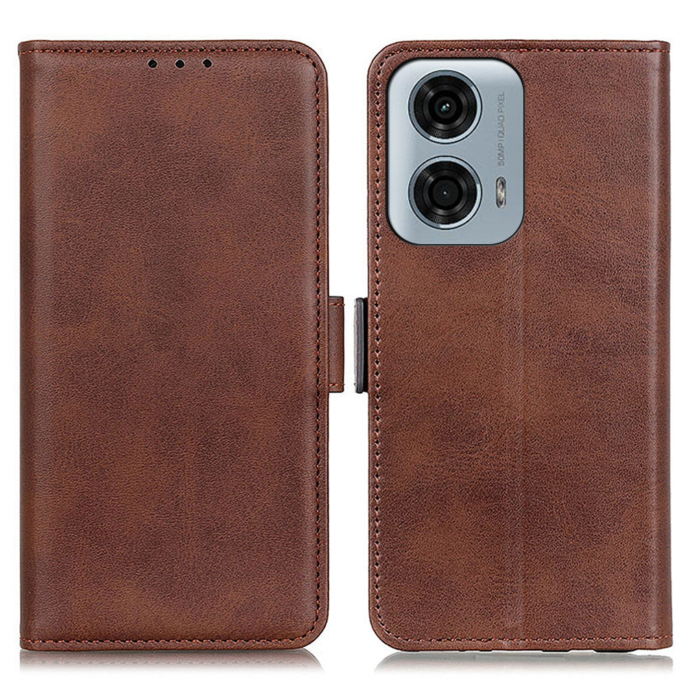 For Motorola Moto G04 4G / G24 4G Case Magnetic Side Buckle PU Leather Stand Phone Cover